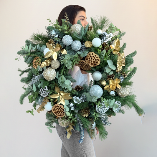 Silver & Gold Orchard Wreath