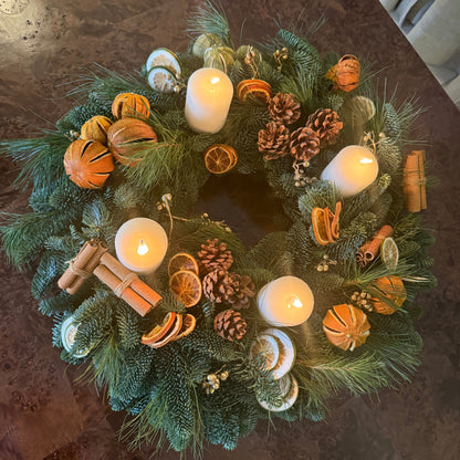 Noel Advent Wreath (With 4 Candles)