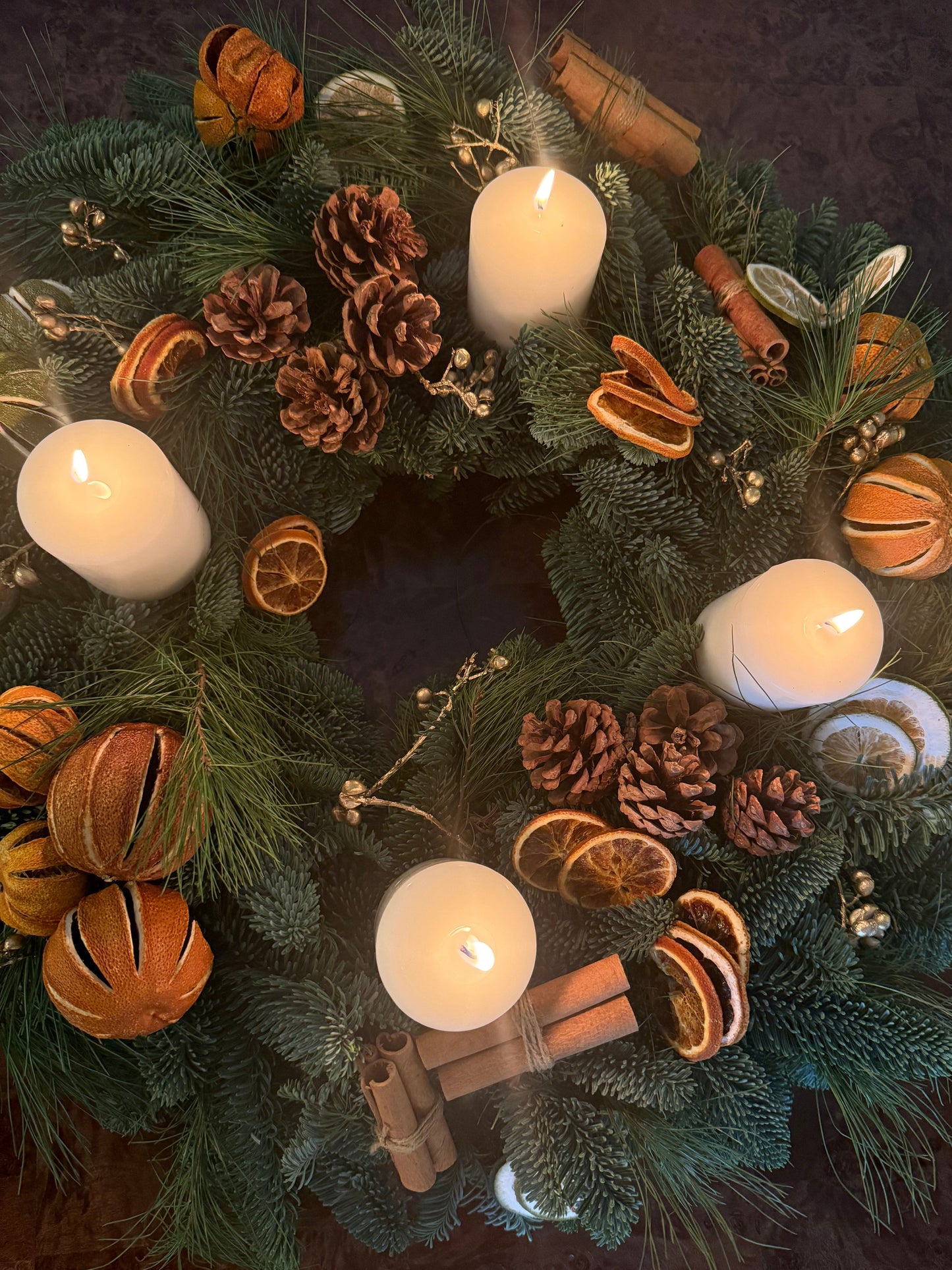 Noel Advent Wreath (With 4 Candles)