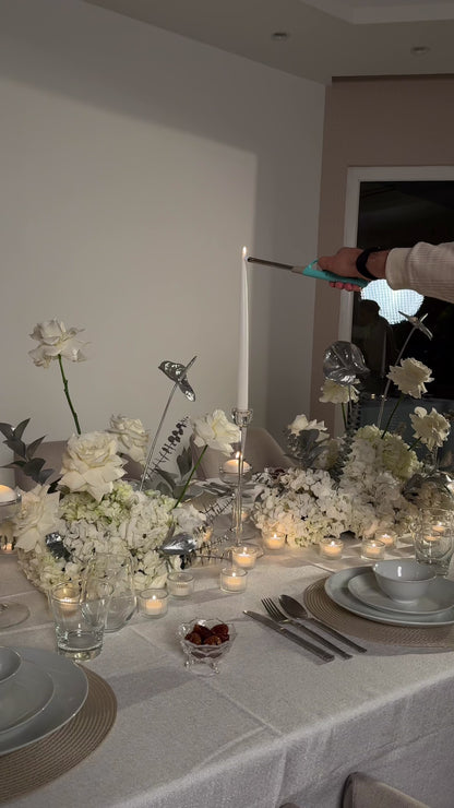 Silver Serenity Duo Centrepiece